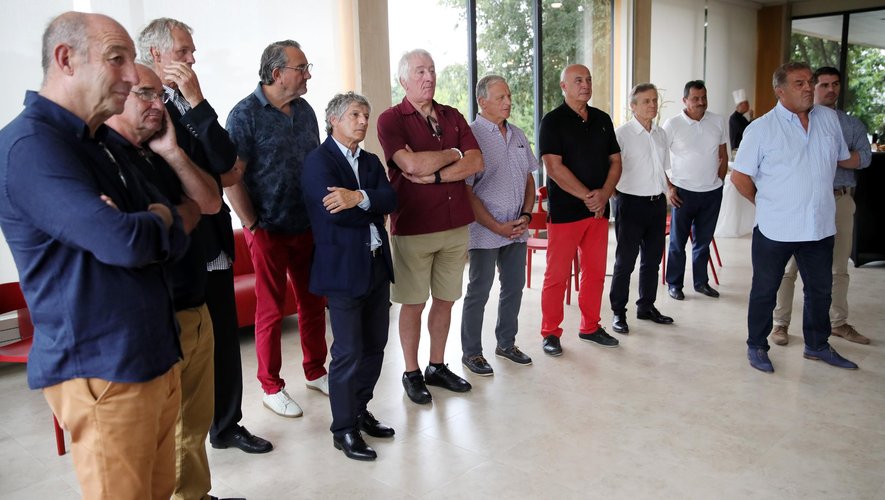Les légendes de l'équipe de France 1979 dans les locaux du Midi Olympique