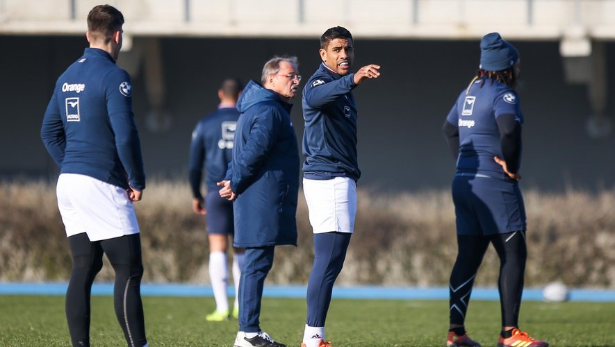 6 Nations 2019 - Wesley Fofana (XV de France) à l'entraînement avec les Bleus