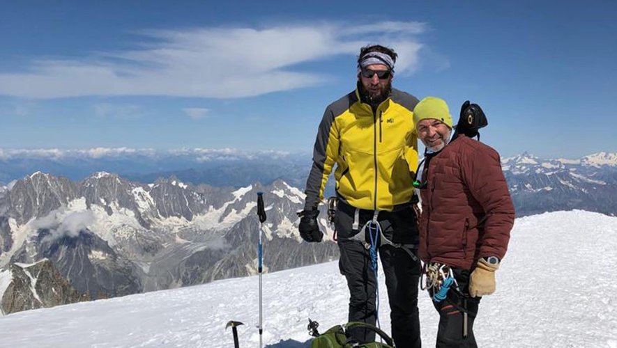 Carl Hayman au sommet du Mont-Blanc
