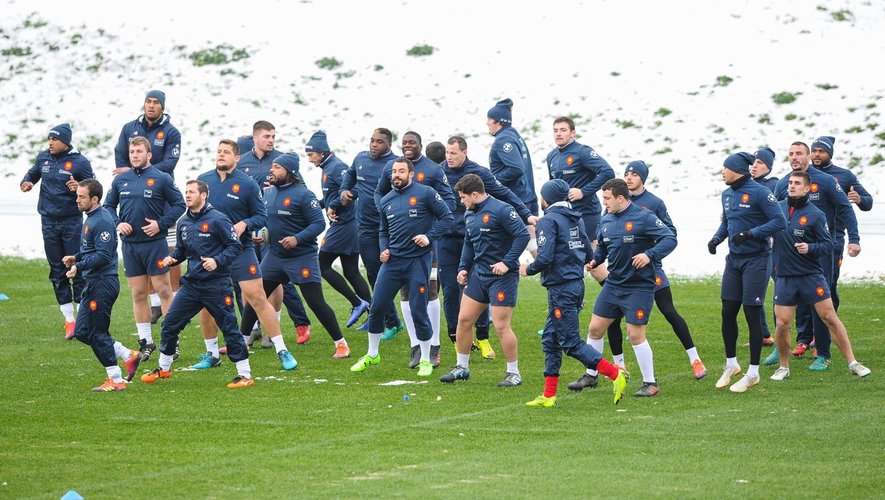 6 Nations - L'équipe de France de rugby à l'entraînement