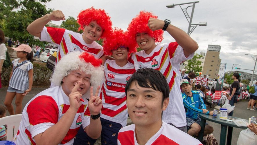 Coupe du monde 2019 - La joie des Japonais après la victoire contre l'Irlande