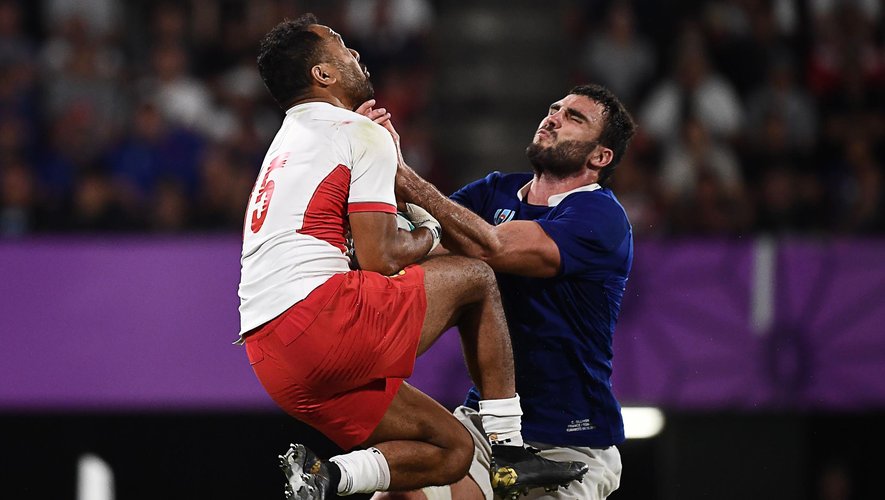 Charles Ollivon lors du match France - Tonga