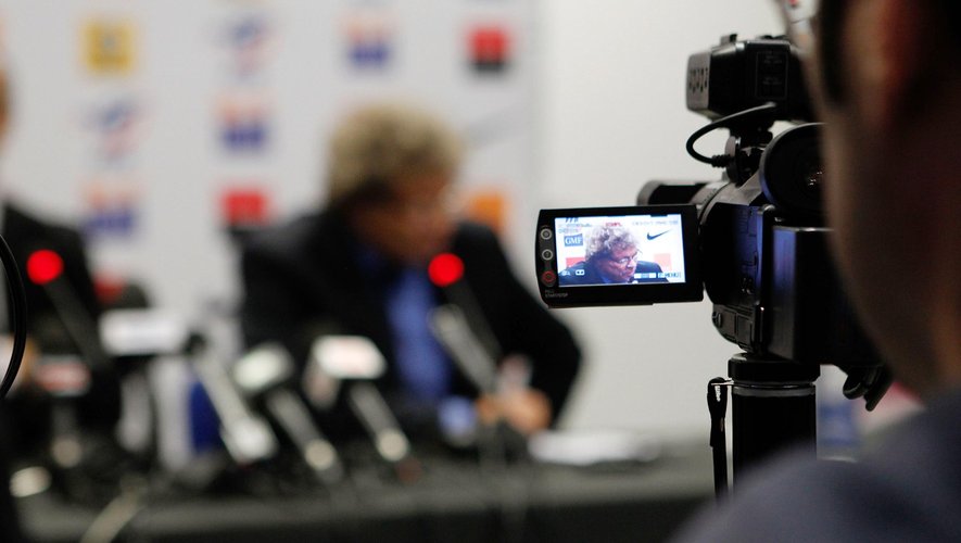 Tournoi des 6 Nations 2012 - Joe Maso (France) lors d'une conférence de presse