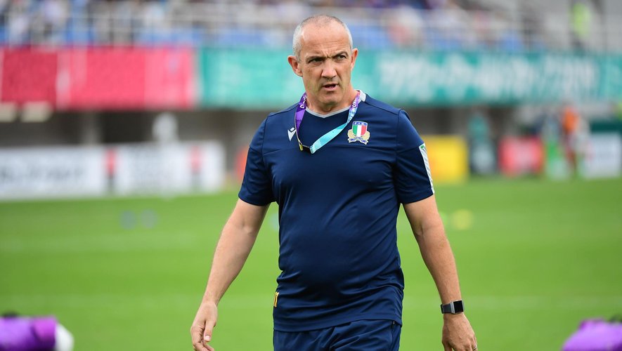 International - Conor O'Shea (Italie), lors de la Coupe du Monde 2019, au Japon.