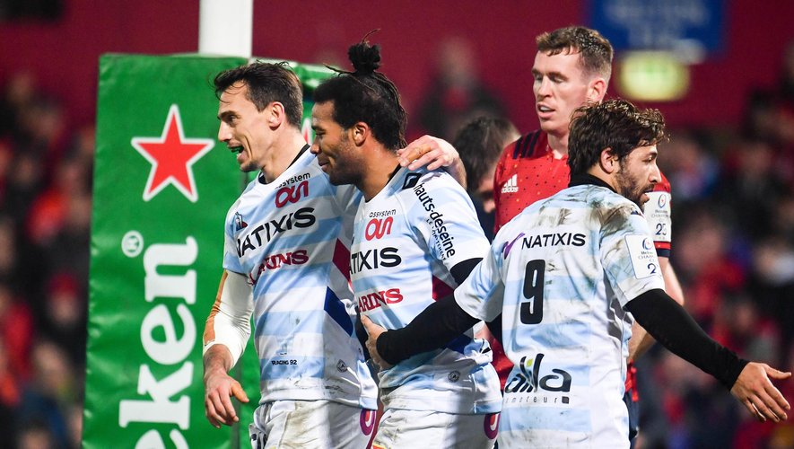 Champions Cup - Teddy Thomas (Racing 92) contre le Munster