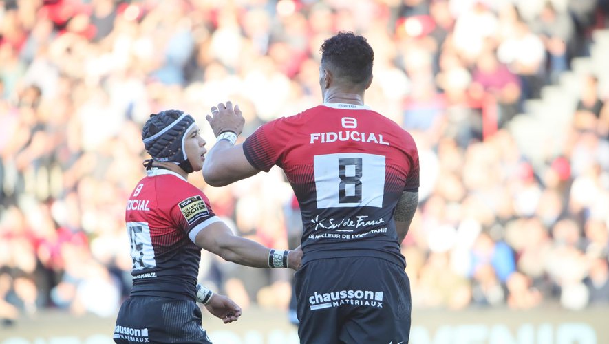Top 14 - Cheslin Kolbe et Jerome Kaino (Toulouse) contre Montpellier