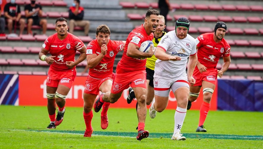 Champions Cup - Sofiane Guitoune (Toulouse) contre l'Ulster