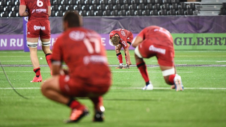Challenge Cup - Les joueurs de Toulon dépités après la défaite en finale contre Bristol