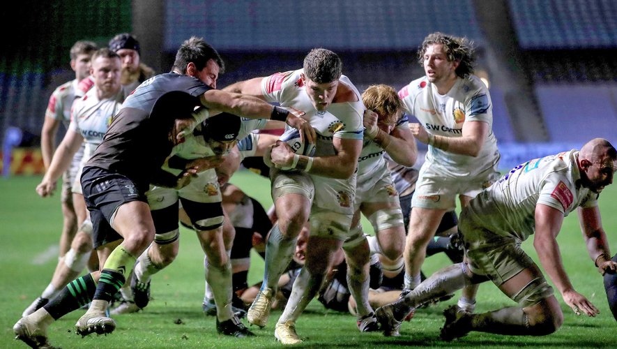 Dave Ewers (Exeter) face aux Harlequins