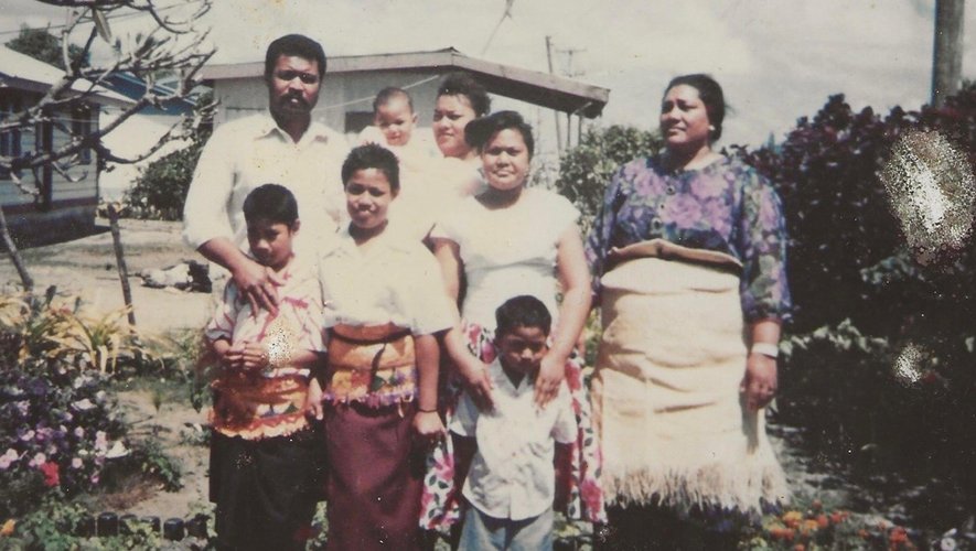 La famille de Sitaleki Timani, peu avant le décès du père