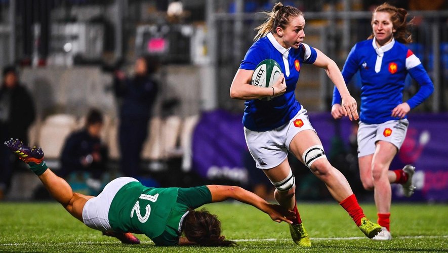 Tournoi des 6 Nations Féminin 2019 - Romane Ménager (France) contre l'Irlande