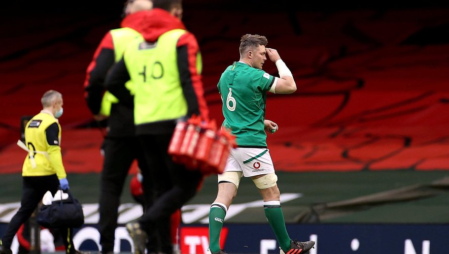 Peter O'Mahony of Ireland walks off, Guinness Six Nations match between Wales and Ireland, Principality Stadium, Cardiff, Wales, February 07, 2021
