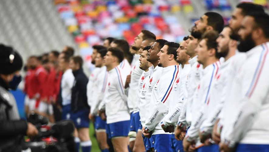 Le XV de France, avant le match face au Pays de Galles.