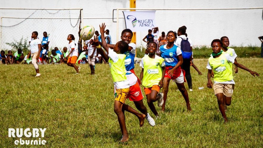 Médi'Sept : plus de 200 enfants initiés au rugby (Crédit photo : Sergio Vicente / Côte d'Ivoire Rugby)