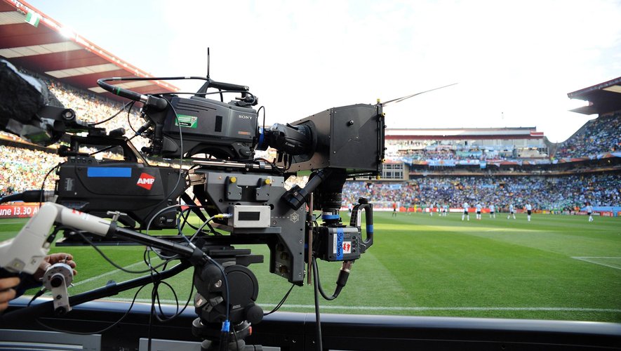 Caméra sur le bord du terrain de Johannesburg pour la Coupe du monde 2010.