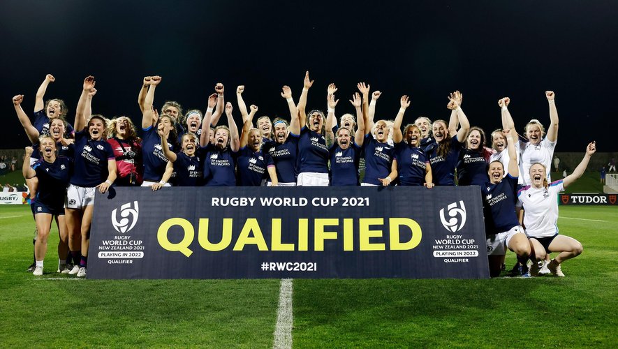 Rugby féminin - La joie des Écossaises qui décrochent leur ticker pour la Coupe du monde 2022