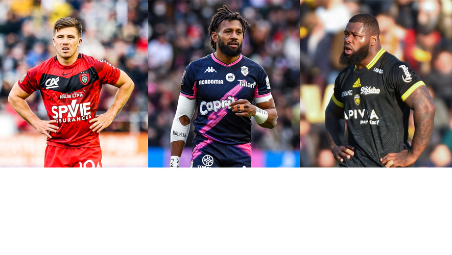 Top 14 - Louis Carbonel (Toulon), Waisea Nayacalevu (Stade français) et Dany Priso (La Rochelle)