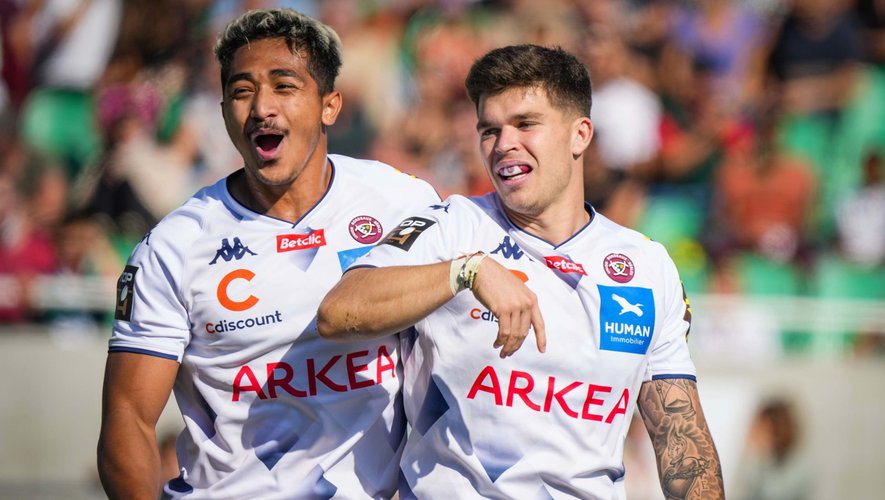 Top 14 - Yoram Moefana et Matthieu Jalibert (Bordeaux-Bègles) contre Pau