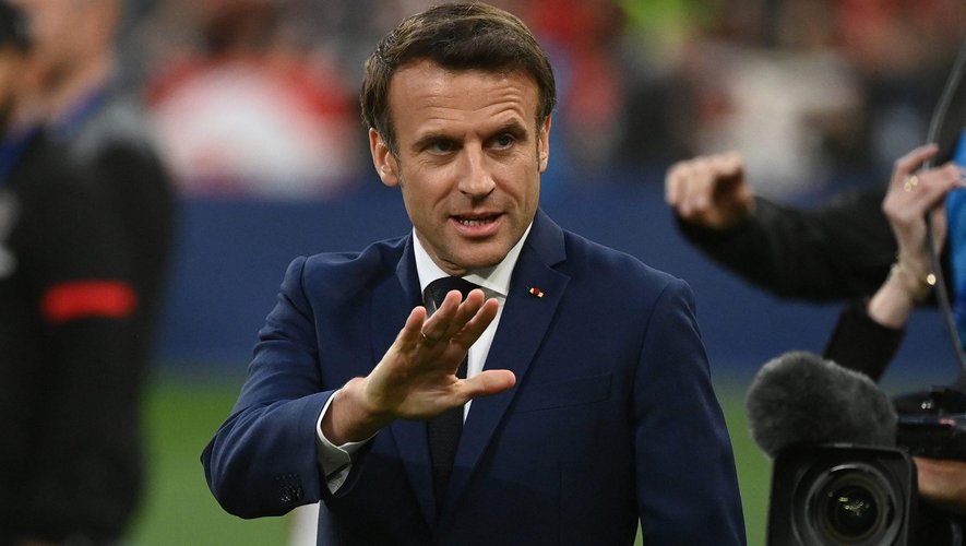 Emmanuel Macron au Stade de France, samedi 7 mai 2022. / Coupe de France