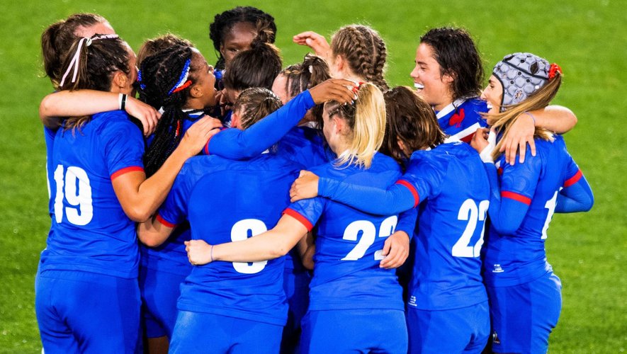 Coupe du monde féminine 2022 - La joie des Bleues après leur victoire contre les Fidji