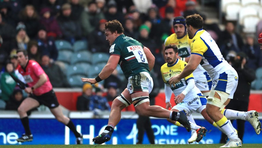 Champions Cup - Jasper Wiese (Leicester), face à Clermont.