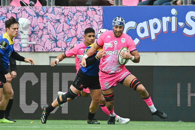Challenge Cup - Mathieu Hirigoyen (Stade français) face aux Lions.