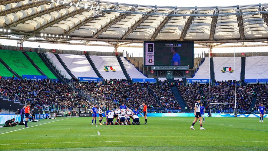 Le Stade Olimpico (Rome) lors d'Italie - France au Tournoi des Six Nations 2023