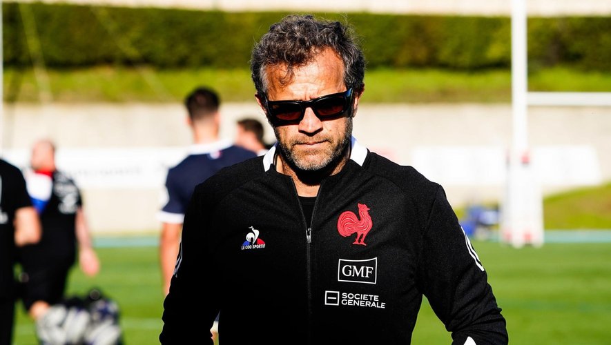 XV de France - Fabien Galthié lors d'un entraînement