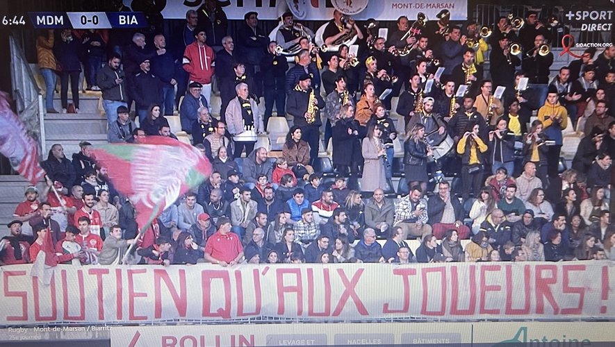 Les supporters de Biarritz expriment leur mécontentement