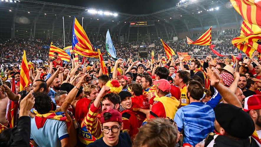 Les supporters catalans présents à Grenoble lors de l'access match