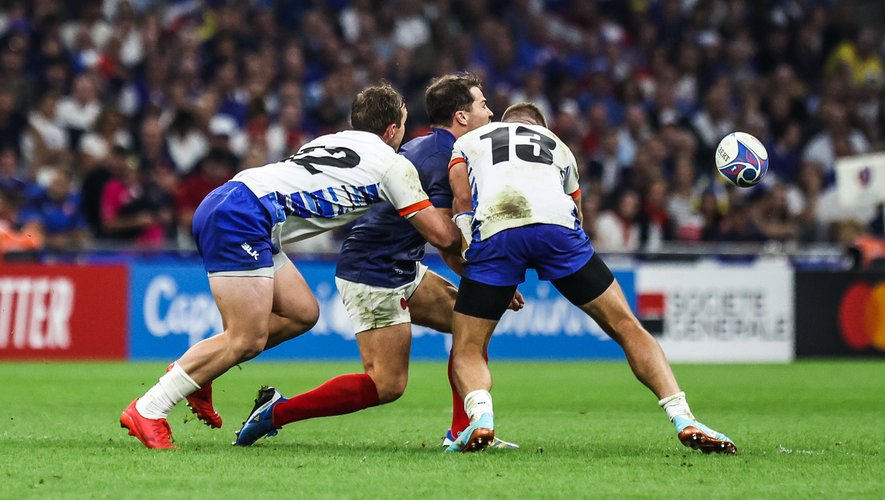 Antoine Dupont en deuxième période du match face à la Namibie.