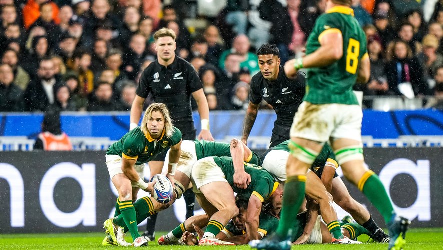 Coupe du monde de rugby 2023 - Faf de Klerk (Afrique du Sud) face à la Nouvelle-Zélande