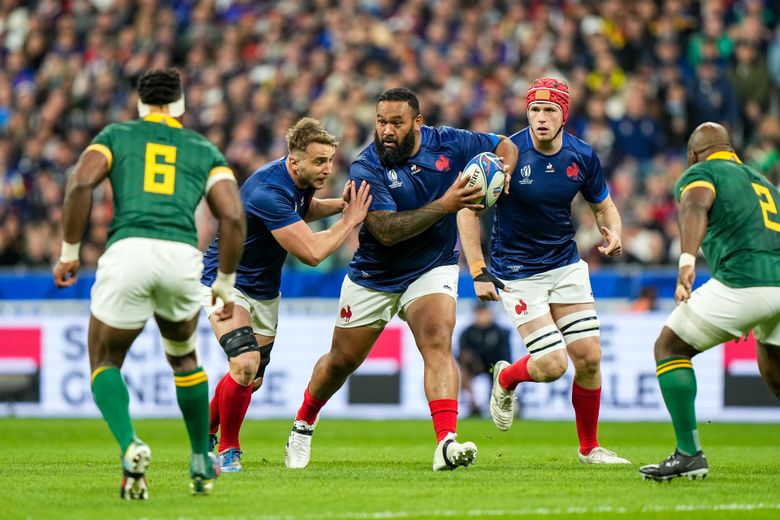 Uini Atonio lors du quart de finale face à l'Afrique du Sud.