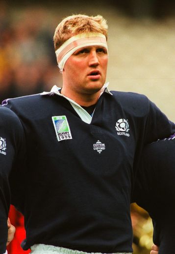 Doddie Weir lors d'un match de Coupe du monde en 1999