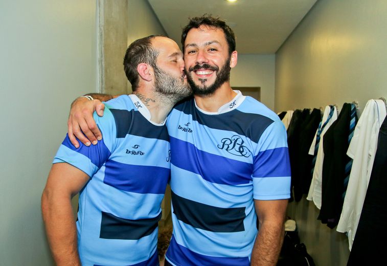 Frédéric Michalak et Clément Poitrenaud se retrouvent lors de Toulouse - Racing 92 (ici avec les French Barbarians en 2017).