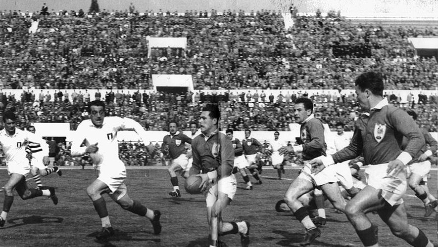 Les joueurs de l'équipe de France lors du Tournoi 1954