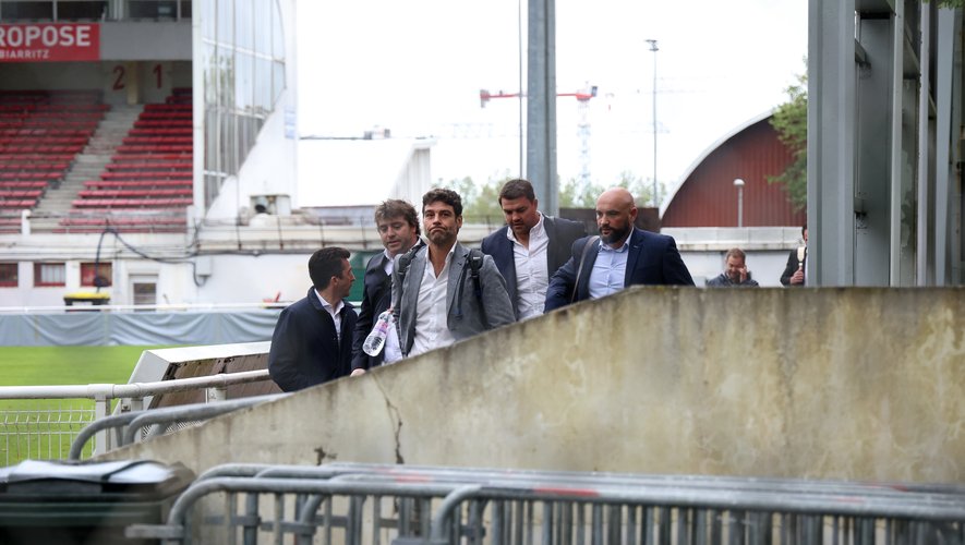 Shaun Hegarty, Christophe Cariou-Martin, Flip van der Merwe et Arnaud Dubois arrivent à Aguiléra pour l’Assemblée générale.