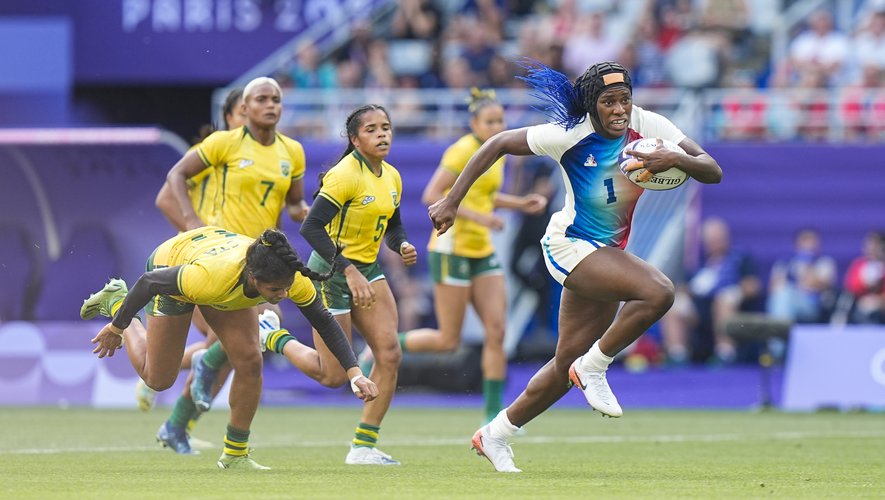 JO Paris 2024 – L’équipe de France à 7 féminine réussit son entrée en lice avec une large victoire contre le Brésil