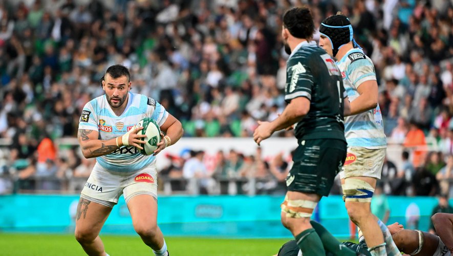 Lucio Sordoni sous les couleurs du Racing 92 lors du déplacement à Pau.