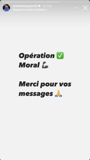 La publication d’Antoine Dupont sur son compte Instagram.