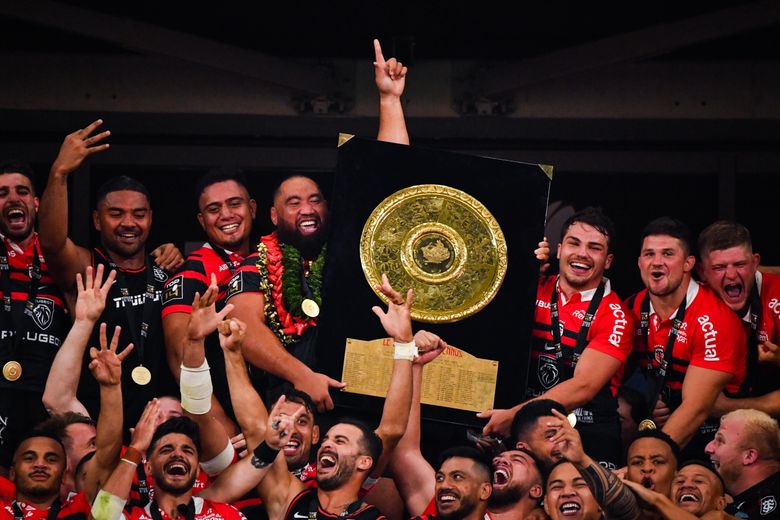 Charlie Faumuina sous les couleurs du Stade toulousain, champion de France 2023.