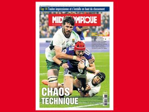 Tournée d’automne 2025 – "Chaos technique" à la Une du Midi Olympique