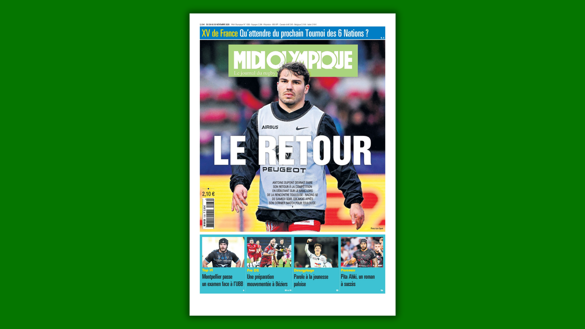 Antoine Dupont, "le retour" à la Une du Midi Olympique