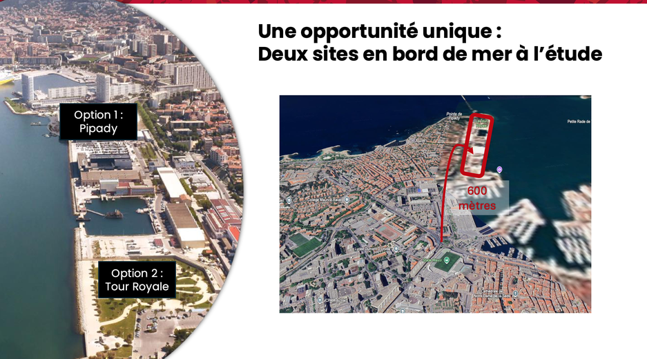 Les sites visés pour le nouveau Mayol.