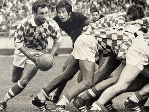 François Morlaes en maillot de Bègles, champion de France 1969