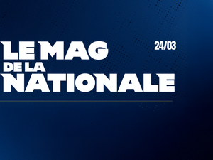 Trois rugbymen en discussion sur le plateau du Mag de la Nationale de Rugbyrama