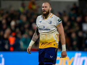 RG Snyman en action sous le maillot de Leinster lors d'un match de Champions Cup