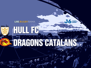Les joueurs des Dragons Catalans en action lors d'un match de Super League