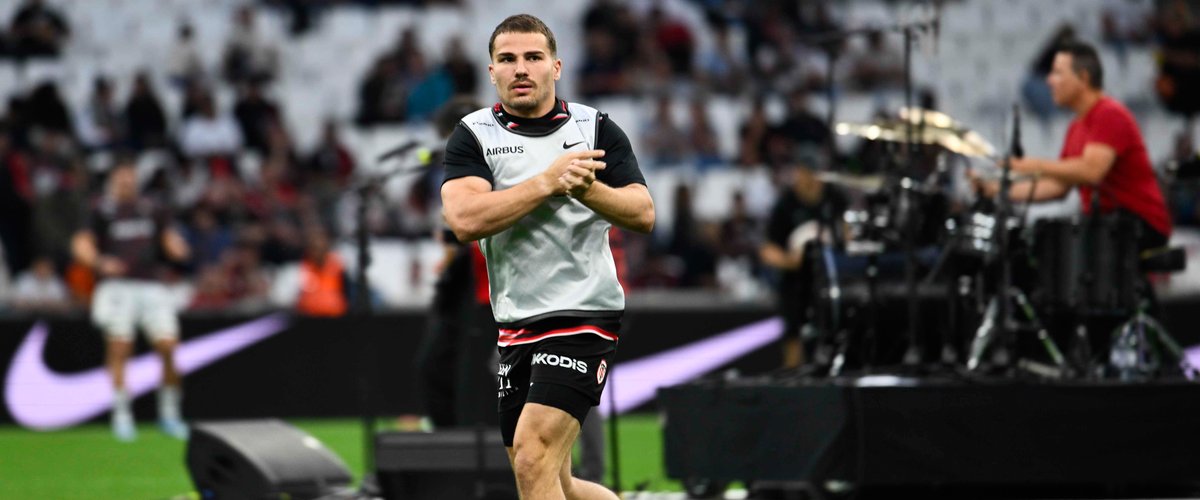 Antoine Dupont lors d’un match avec Toulouse