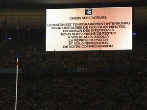 Finale Top 14 - Toulouse - Montpellier interrompue en raison des orages à Saint-Denis
